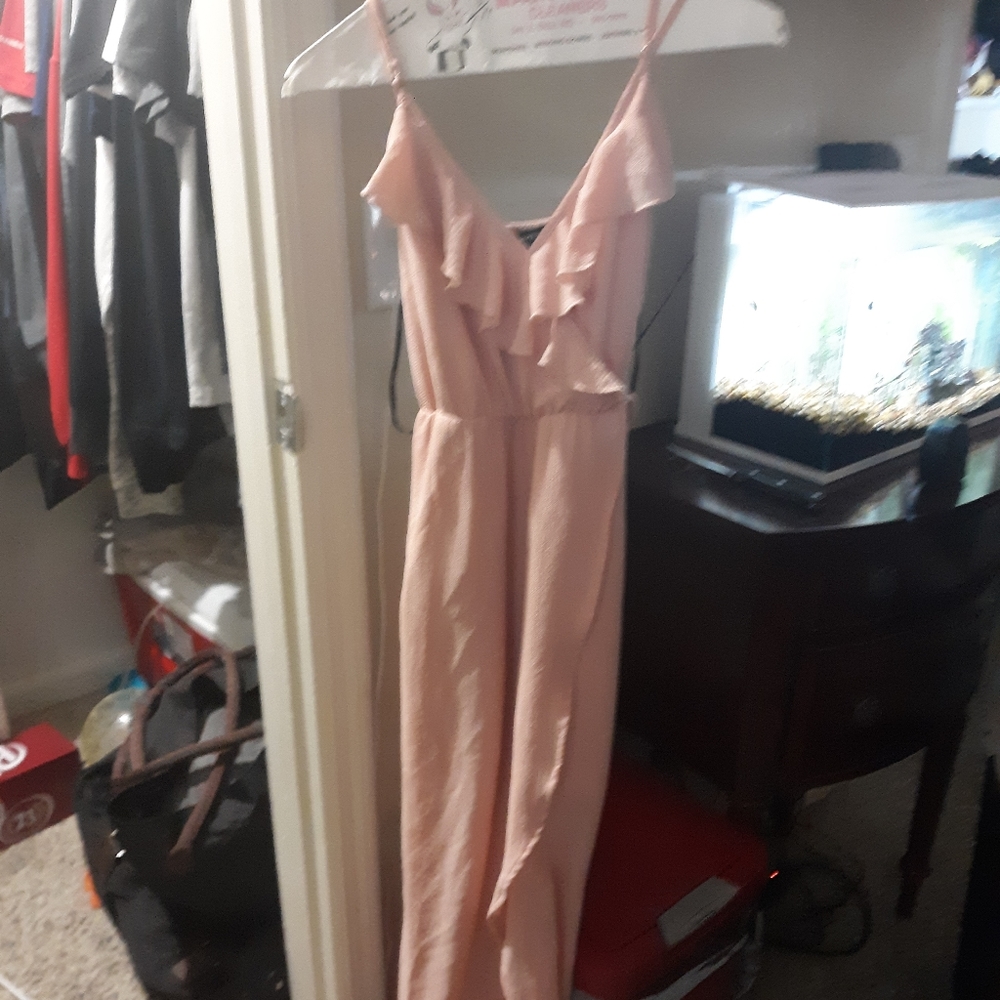 Pink strappy dress